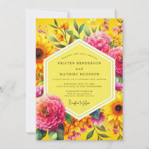 Invitación Boda de Floración Dorada