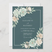 Boda de Floración Opalescente Verde Azul
