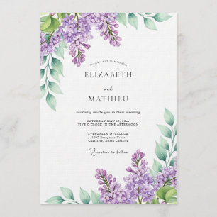 Invitación Boda de Floración Pintoresca de Lavanda