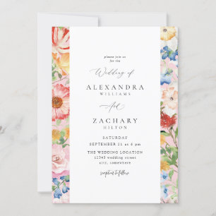Invitación Boda de Floraciones multicolor de primavera 4