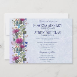 Invitación Boda de Floral de Thistle de Escocia
