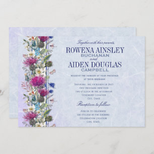 Invitación Boda de Floral de Thistle de Escocia