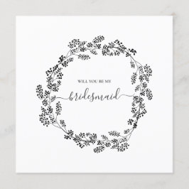 Invitación Boda de Floral Delicada Moderna Dama de Honor