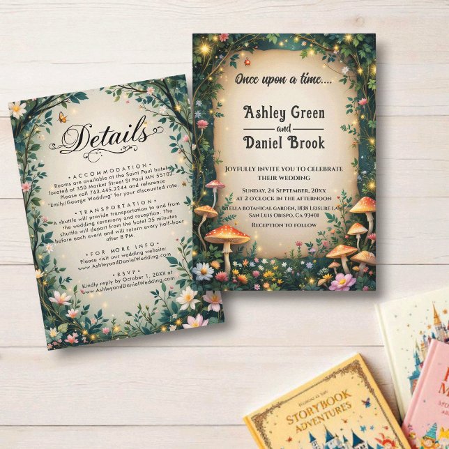 Invitación Boda de Floral Forestal Encantado de cuento de had (Subido por el creador)