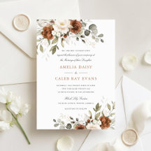 Boda de Floral Rust Marfil Blanco Verde