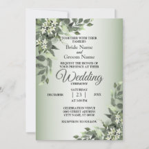 Boda de Floral Rústico Verde con Hojas de Eucalipt