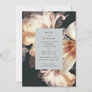 Invitación Boda de Florales Románticas Embellecidas Modernas