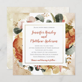 Invitación Boda de Florals otoño