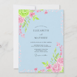 Invitación Boda de floreciente capricho pervinca