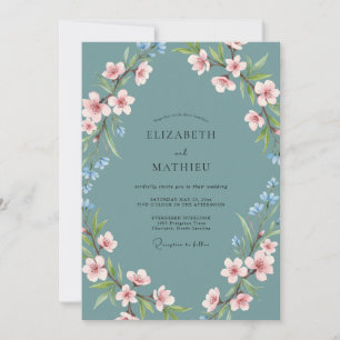Invitación Boda de Florencia Azul Teal