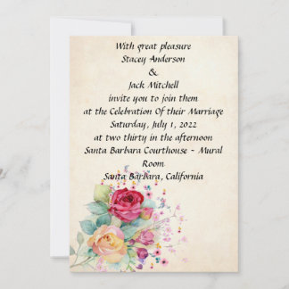 Invitación Boda de flores