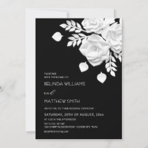 Boda de flores 3D en blanco y negro