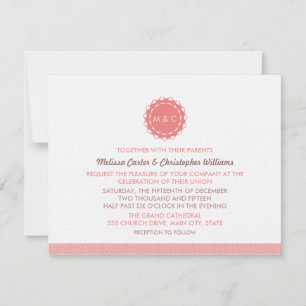 Invitación Boda de flores abstractas