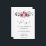 Invitación Boda de flores acuáticas de estilo rústico moderno<br><div class="desc">Elegante y rústica invitación a la boda de flores acuáticas. Elegante decoración en tonos pastel con acuarela floral. Añade tu propio nombre y texto para personalizar.</div>