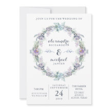 Boda de flores azules y moradas