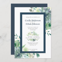 Boda de Flores Blancas de color verde e índigo