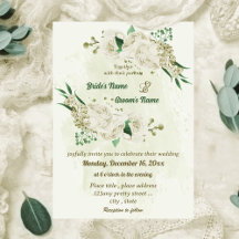 Boda de flores blancas de marfil