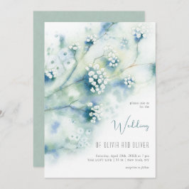 Invitación Boda de flores blancas pequeñas