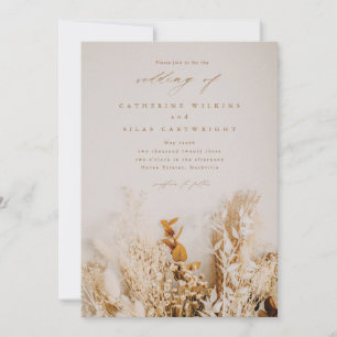 Invitación Boda de flores boho de otoño