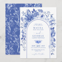 Boda de Flores Chinoiserie Arch Blue White
