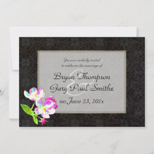Invitación BODA de flores cósmicas