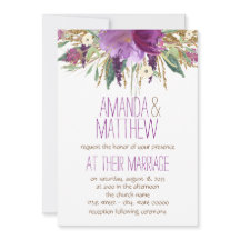 Boda de flores de acuarela