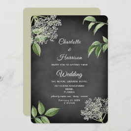 Invitación Boda de flores de aliento rustico elegante para be