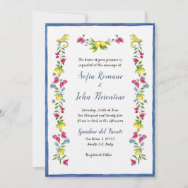 Invitación Boda de flores de Amalfi Mediterranean Garden