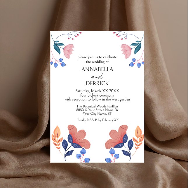 Invitación Boda de Flores de Arte Popular (Subido por el creador)