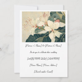 Invitación Boda de Flores de Basswood American Blockwood