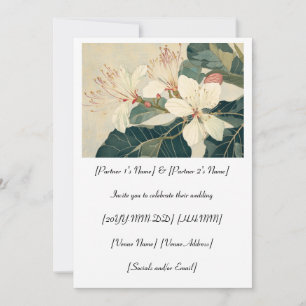 Invitación Boda de Flores de Basswood American Blockwood