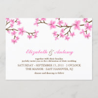 Boda de flores de cerezo rosado