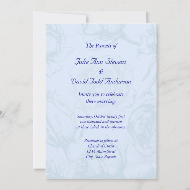 Invitación Boda de flores de cosecha (Anverso)