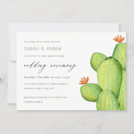 Invitación Boda DE FLORES DE FLORES DE CACTO DE DESIERTO DE A