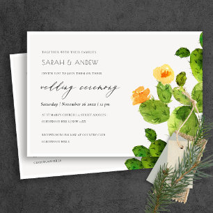 Invitación Boda DE FLORES DE FLORES DE CACTO DE DESIERTO DE A