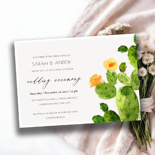 Invitación Boda DE FLORES DE FLORES DE CACTO DE DESIERTO DE A