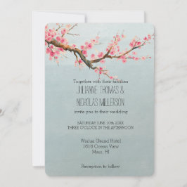 Invitación Boda de flores de flores de cerezo