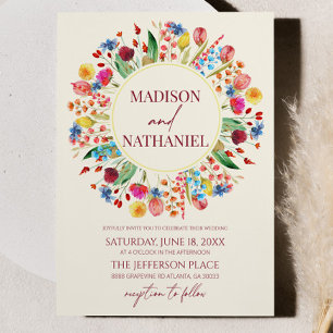 Invitación Boda de flores de flores de jardín floral