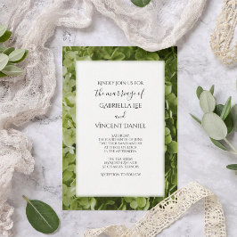 Invitación Boda de flores de hidrangea verde