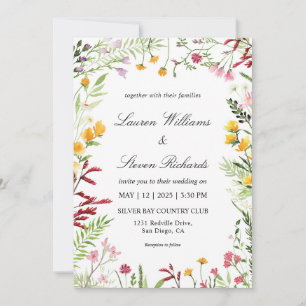 Invitación Boda de flores de la personalizado Multicolor de c