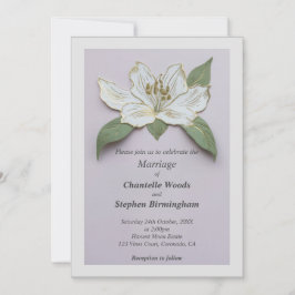 Invitación Boda de flores de Lily Blanca