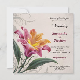 Invitación Boda de flores de Lily Rosa