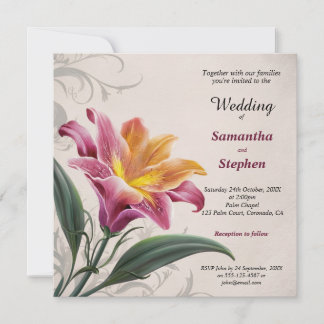 Invitación Boda de flores de Lily Rosa