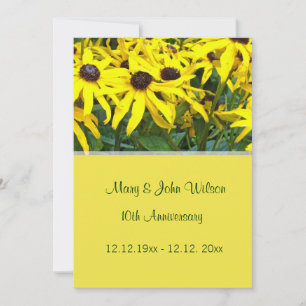 Invitación boda de flores de margarita amarillo brillante ani