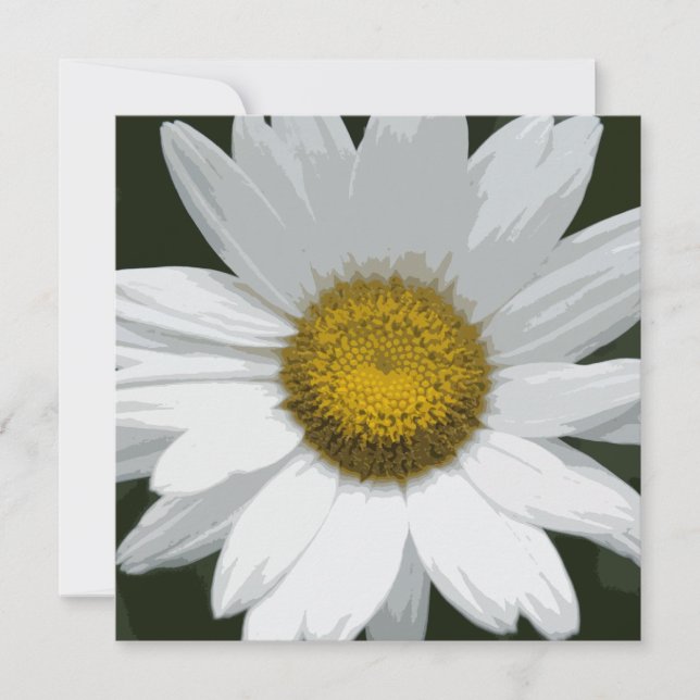 Invitación Boda de flores de margarita blanca (Anverso)