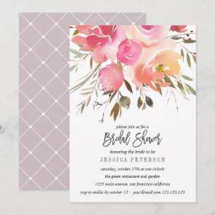 Invitación Boda de flores de Moda rosa de sueño fiesta de duc