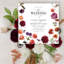 Boda de flores de Naranja quemado en el jardín de 