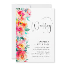 Boda de flores de Naranja rosa brillante color de