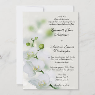 Invitación Boda de flores de orquídea
