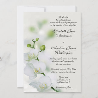 Invitación Boda de flores de orquídea